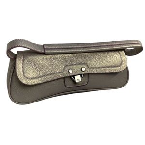 Vintage Tommy Hilfiger Leather Bag Silver Grey